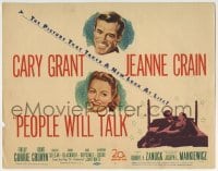 3c158 PEOPLE WILL TALK TC 1951 Cary Grant & Jeanne Crain in the picture that takes a look at life!