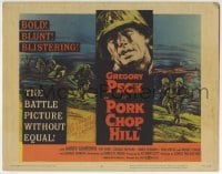 3c167 PORK CHOP HILL TC 1959 Lewis Milestone directed, art of Korean War soldier Gregory Peck!