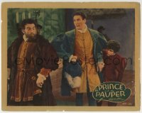 3c761 PRINCE & THE PAUPER LC 1937 Errol Flynn shields a Mauch Twin from Claude Rains, Mark Twain!