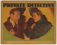 3c763 PRIVATE DETECTIVE LC 1939 Maxie Rosenbloom about to punch Dick Rich in the face!