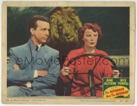 3c777 REFORMER & THE REDHEAD LC #8 1950 June Allyson driving car with Dick Powell & huge lion!