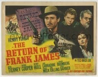 3c176 RETURN OF FRANK JAMES TC 1940 Henry Fonda, Gene Tierney, Cooper, Carradine, Fritz Lang