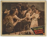 3c789 REVENGE OF THE ZOMBIES LC 1943 John Carradine attacked by the undead in his laboratory!