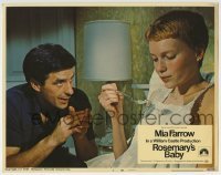 3c802 ROSEMARY'S BABY LC #6 1968 Mia Farrow eating in bed by John Cassavetes, Roman Polanski!