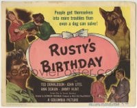 3c179 RUSTY'S BIRTHDAY TC 1949 people get into more troubles than German Shepherd dog can solve!
