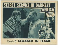 3c815 SECRET SERVICE IN DARKEST AFRICA chapter 5 LC 1943 Frederic Brunn & prisoner, Cloaked in Flame