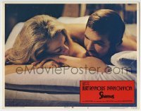 3c822 SHAMUS LC #6 1972 c/u of private detective Burt Reynolds & sexy Dyan Cannon naked in bed!
