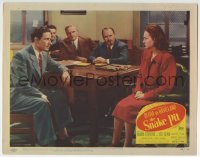 3c836 SNAKE PIT LC #7 1949 Olivia de Havilland, Leo Genn, Frank Conroy, Howard Freeman around table!