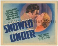 3c187 SNOWED UNDER TC 1936 George Brent & Genevieve Tobin about to kiss, ultra rare!