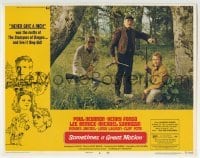 3c840 SOMETIMES A GREAT NOTION LC #5 1971 Paul Newman, Henry Fonda & Richard Jaeckel hunting!