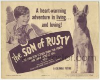 3c189 SON OF RUSTY TC 1947 German Shepherd dog, a heart-warming adventure in living & loving!