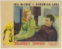 3c875 SULLIVAN'S TRAVELS LC 1941 sexiest Veronica Lake & Joel McCrea in bed, Preston Sturges