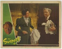 3c877 SUSPECT LC 1944 c/u of Charles Laughton & wife Rosalind Ivan, directed by Robert Siodmak!