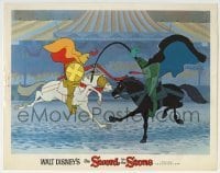 3c880 SWORD IN THE STONE LC 1964 Disney cartoon of young King Arthur & Merlin the Wizard, jousting!