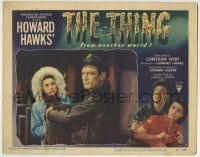 3c893 THING LC #7 1951 Howard Hawks classic, Kenneth Tobey hands blanket to Margaret Sheridan!