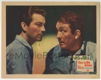 3c895 THIS IS MY AFFAIR LC 1937 great close up of Robert Taylor glaring at Victor McLaglen!
