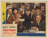 3c919 TRADE WINDS LC 1938 crowd in office stares at Fredric March holding a $100,000 check!