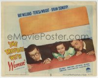 3c925 TROUBLE WITH WOMEN LC #1 1946 Ray Milland, Teresa Wright & Brian Donlevy hiding under bed!