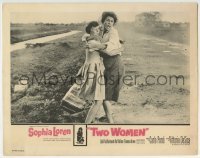 3c938 TWO WOMEN LC 1961 Vittorio De Sica's La Ciociara, c/u of Sophia Loren & Eleonora Brown!
