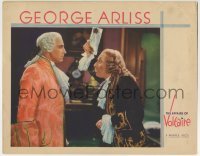 3c949 VOLTAIRE LC 1933 great close up of angry George Arliss waving letter at Alan Mowbray, rare!