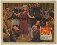 3c963 WHERE DO WE GO FROM HERE LC 1945 soldiers watch sexy June Haver performing with band!