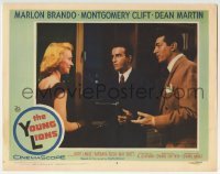 3c996 YOUNG LIONS LC #3 1958 pretty Hope Lange laughs at Dean Martin & Montgomery Clift!