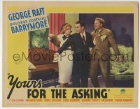 3c998 YOURS FOR THE ASKING LC 1936 George Raft between Dolores Costello fighting Reginald Owen!