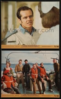 3d140 ONE FLEW OVER THE CUCKOO'S NEST 2 8x10 mini LCs 1975 Jack Nicholson w/Fletcher & cast on boat!