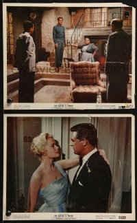 3d144 TO CATCH A THIEF 2 color 8x10 stills 1955 beautiful Grace Kelly & Cary Grant, Alfred Hitchcock!