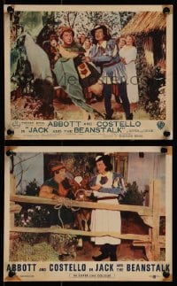 3d214 JACK & THE BEANSTALK 2 color English FOH LCs 1953 Abbott & Costello's first picture in color!