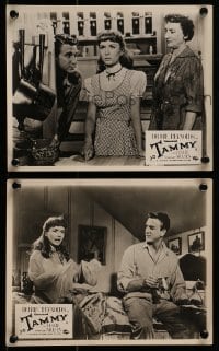 3d242 TAMMY & THE BACHELOR 2 English FOH LCs 1957 images of Leslie Nielsen, pretty Debbie Reynolds!