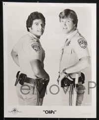 3d549 CHIPS 7 TV 8.25x10.25 stills 1970s Erik Estrada, Larry Wilcox, Highway Patrolmen!