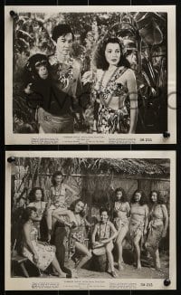 3d864 FORBIDDEN JUNGLE 3 8x10 stills 1950 awesome jungle images with chimp and sexy cast!