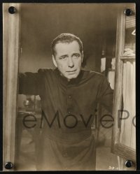 3d966 LEFT HAND OF GOD 2 7.5x9.5 stills 1955 both great images of priest Humphrey Bogart!