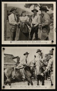 3d711 MONTANA 5 8x10 stills 1950 images of cowboy Errol Flynn & pretty Alexis Smith!