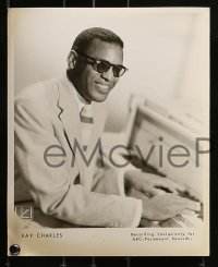 3d800 RAY CHARLES 4 8x10 music publicity stills 1960s great images of the blues singer performing!