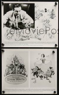 3d652 SNOW WHITE & THE SEVEN DWARFS 6 8x10 stills R1987 Walt Disney animated cartoon fantasy classic!
