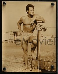 3d905 STEVE REEVES 3 7.25x9.25 stills 1960 barechested on the beach for Hercules Unchained!