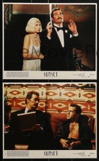 3d076 SUNSET 8 8x10 mini LCs 1988 Blake Edwards, Bruce Willis & James Garner, Mariel Hemingway!