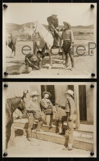 3d820 UNKNOWN KERMIT MAYNARD MOVIE 4 deluxe 8x10 stills 1930s cowboy western, please help identify!