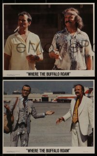 3d119 WHERE THE BUFFALO ROAM 4 8x10 mini LCs 1980 Peter Boyle, Bill Murray as Hunter S. Thompson!