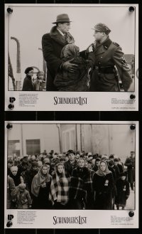 3d901 SCHINDLER'S LIST 3 English 8x10 stills 1994 Steven Spielberg WWII classic, Neeson, Fiennes!