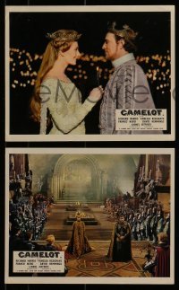 3d195 CAMELOT 3 color English FOH LCs 1968 Richard Harris as King Arthur, Redgrave as Guinevere!