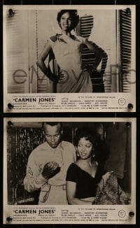 3d223 CARMEN JONES 8 English FOH LCs 1954 Otto Preminger, Dorothy Dandridge, Harry Belafonte!