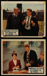 3d175 IT'S GREAT TO BE YOUNG 6 color English FOH LCs 1956 music teacher John Mills, cool images!