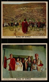 3d198 KING OF KINGS 3 color English FOH LCs 1961 Nicholas Ray Biblical epic, Hunter as Jesus!