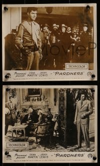 3d238 PARDNERS 4 English FOH LCs 1956 great images of cowboys Jerry Lewis & Dean Martin!