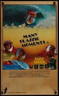 3f018 MANY CLASSIC MOMENTS Aust special poster 1978 surfing, wacky Surf Wars cartoon as well!