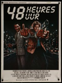 3f396 48 HRS. Belgian 1982 Nick Nolte, wild art of Eddie Murphy in detective crime comedy!
