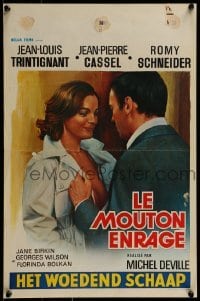 3f439 LOVE AT THE TOP Belgian 1974 Le Mouton Enrage, Jean-Louis Trintignant, sexy Romy Schneider!